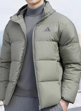 阿迪达斯秋冬男装短款羽绒服25新款厚外套保暖户外运动服KC2479