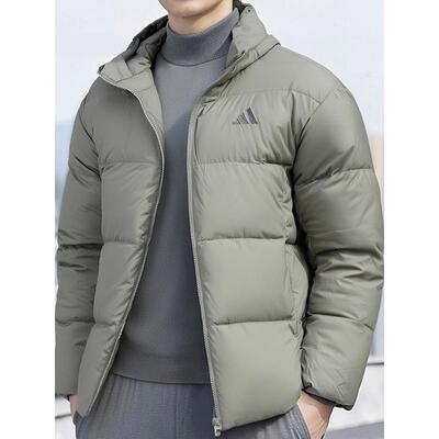 阿迪达斯秋冬男装短款羽绒