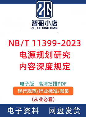 NB/T 11399-2023 电源规划研究内容深度规定PDF电子版