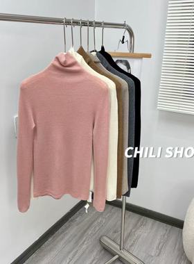 【英英Chili】扬子纱100精纺全羊毛高领可机洗针织毛衣打底 10.28