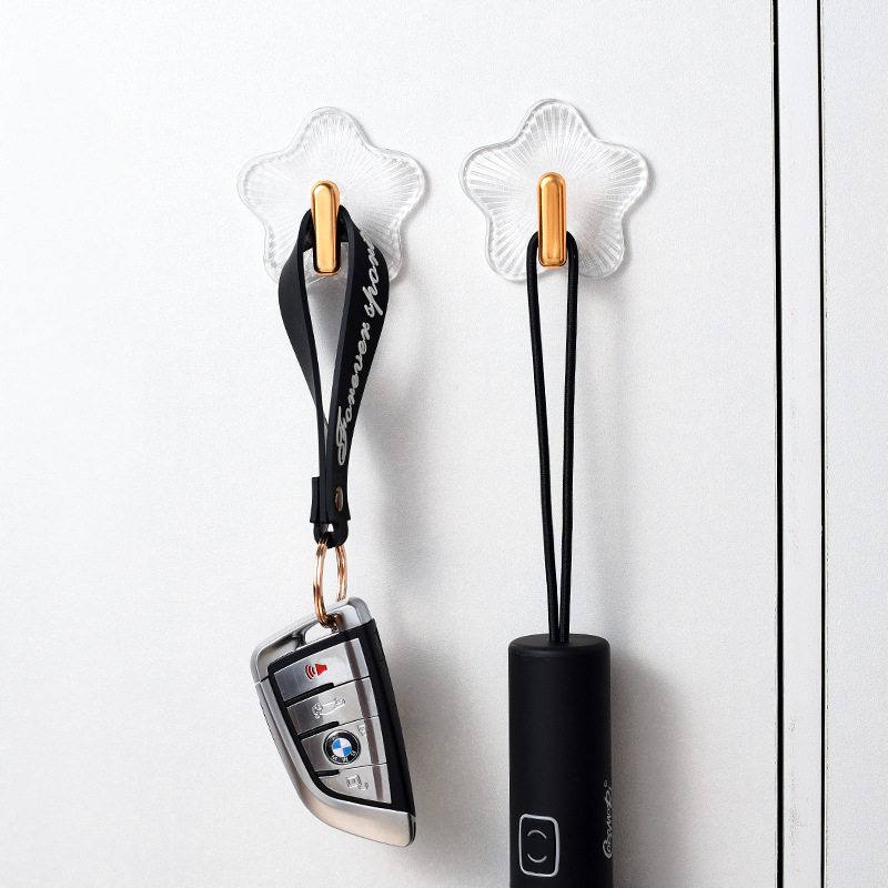 星星轻奢强力挂钩贴免打孔置物架衣服墙上门后挂衣钩粘钩粘胶承重