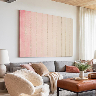 颐画原创手绘《恰似温柔》后现代大尺寸玄关挂画简约客厅抽象油画