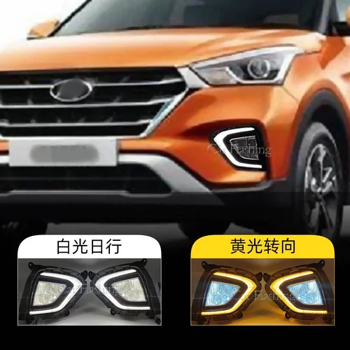 适用于现代17-20年IX25日行灯CRETA版LED雾灯流水转向灯
