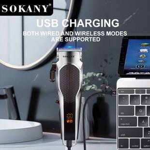 出口SOKANY9936理发剪家用便携可充电电推剪理发器hair clipper