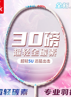 匹克羽毛球拍正品全碳素纤维超轻5U耐打成人初学男女生专业单拍