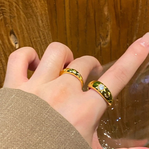 金色传说开口戒指女高级感素圈