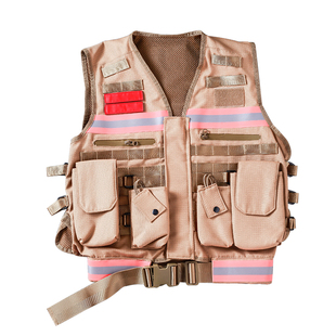 消防通信马甲衣服应急救援保障工装棕色V领作训服3m反光背心定做