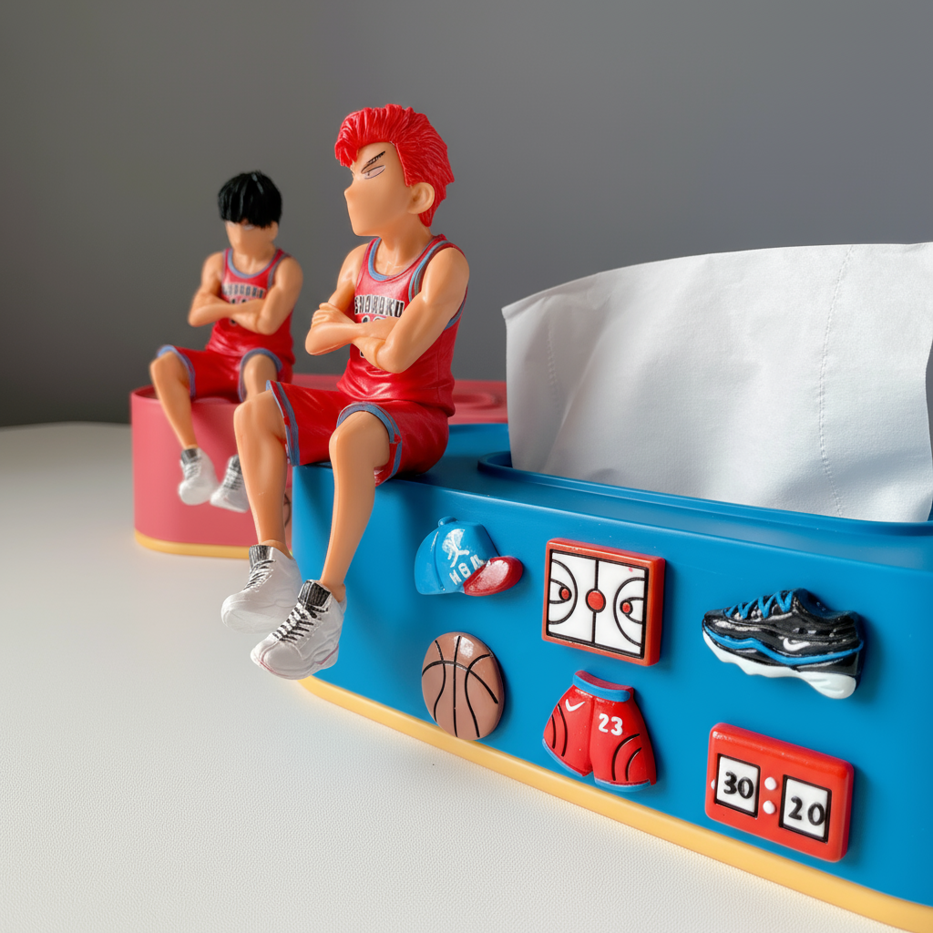 樱木花道可调桌面收纳纸巾盒