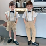 Детский костюм мальчика цветочника, летнее пианино, пиджак классического кроя, в британском стиле, для подиума