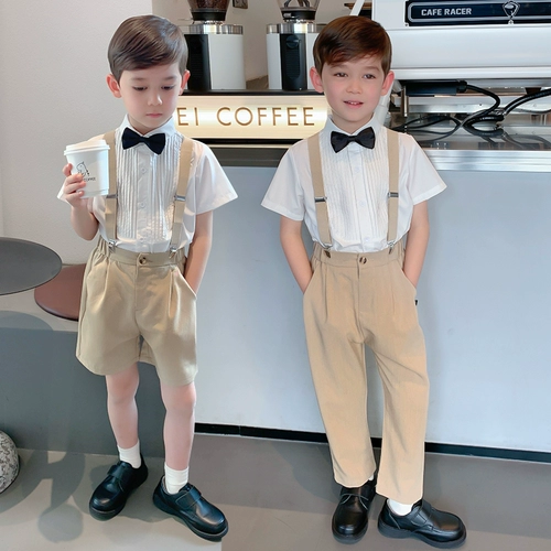 Детский костюм мальчика цветочника, летнее пианино, пиджак классического кроя, в британском стиле, для подиума