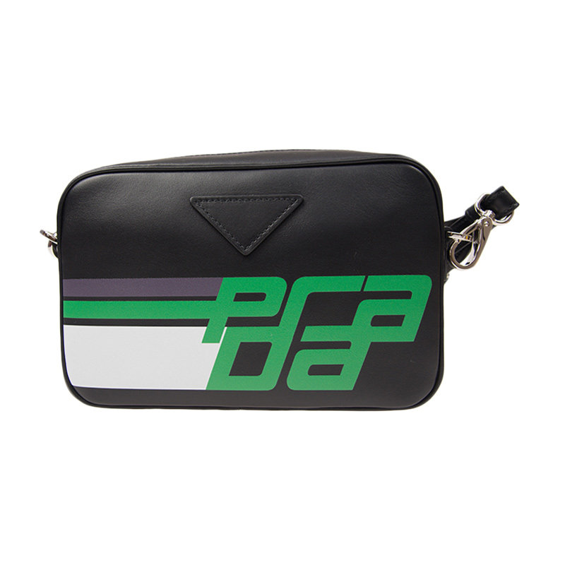 Prada 普拉达 男士牛皮LOGO饰百搭手提单肩斜跨时尚休闲包