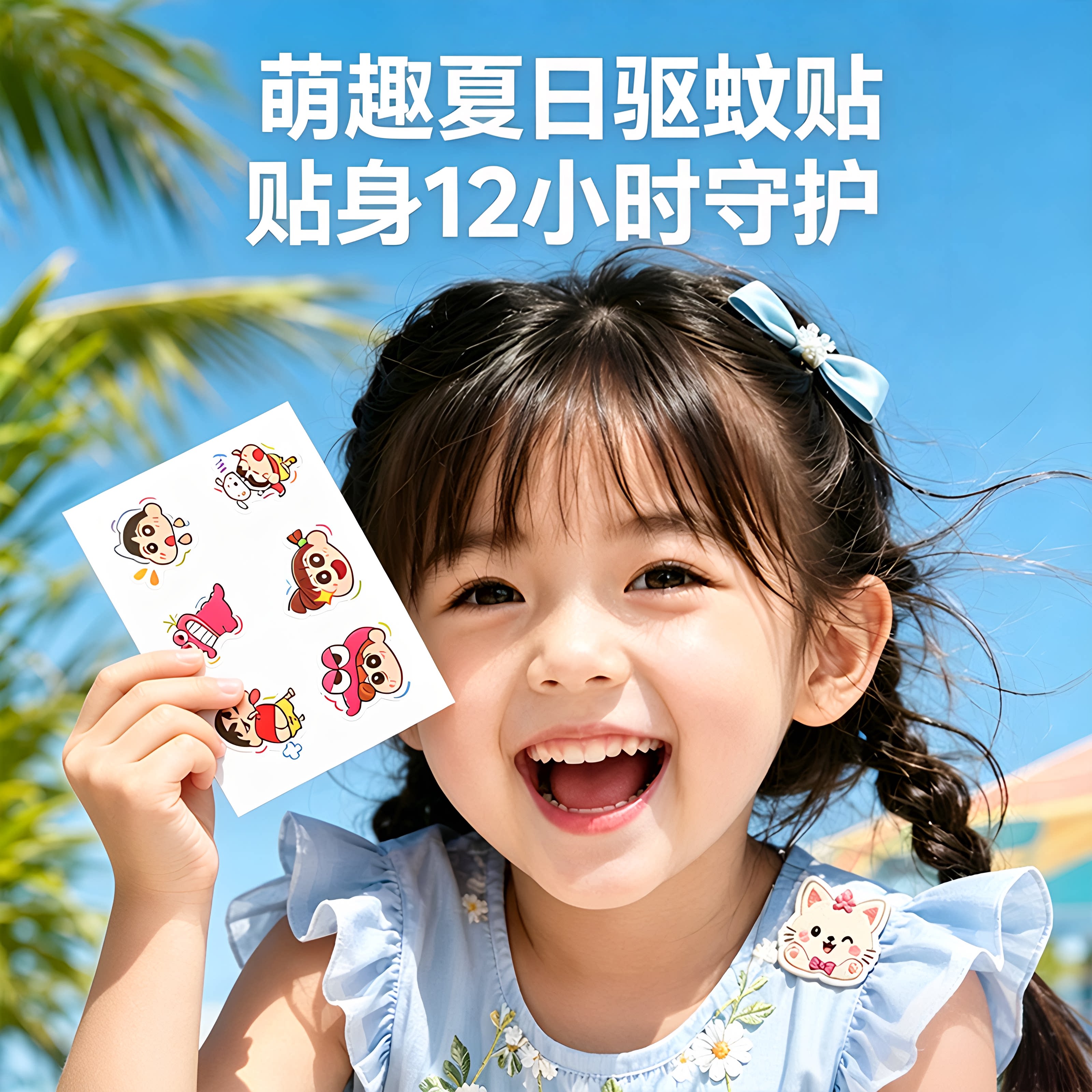 蜡笔小新可爱精油驱蚊贴持久