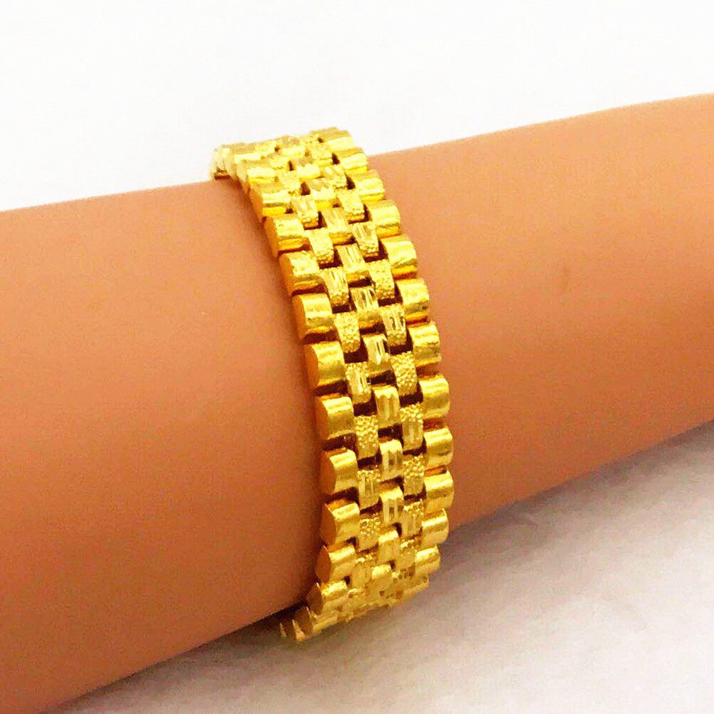 越南沙金貔貅男士24K金仿真假黄金手链999久泰国镀金首饰