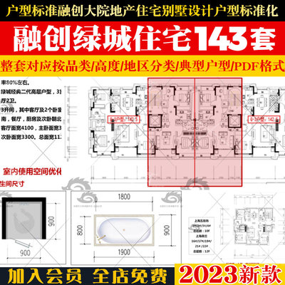 融创大院地产住宅洋房别墅合院设计户型标准化研究典型户型梳理