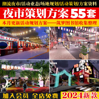 2024夜市文创市集美食摆摊活动策划规划设计方案文本效果图PPT