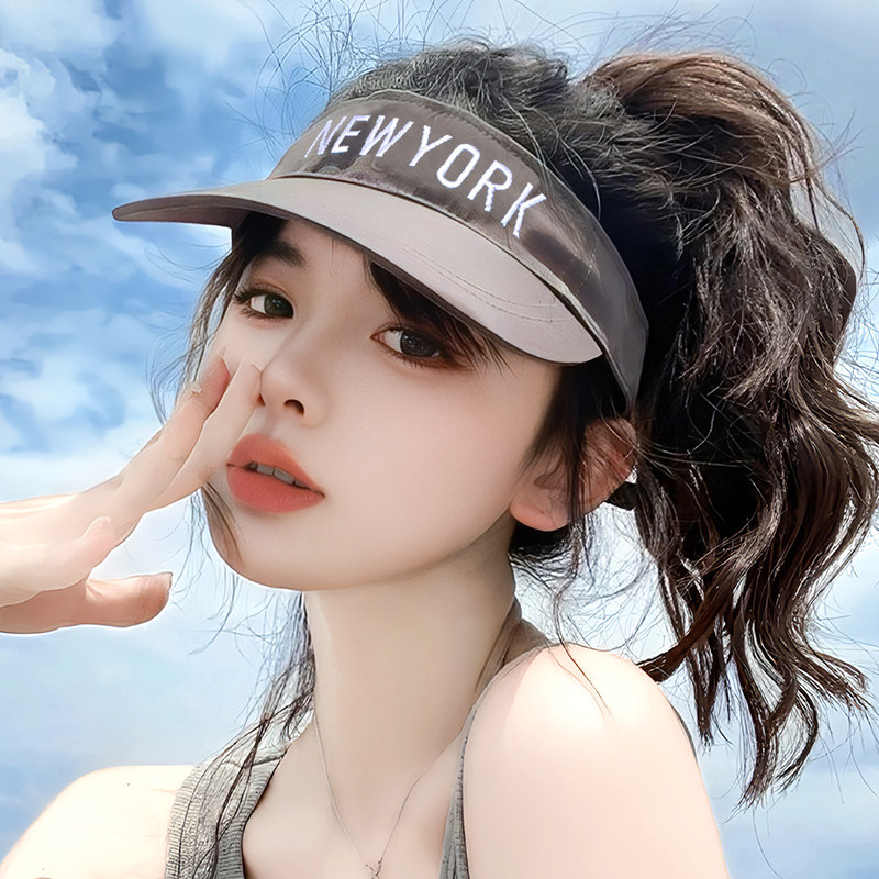 帽子假发一体女夏天防晒遮阳
