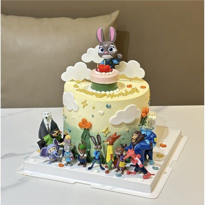 网红儿童疯狂动物城生日蛋糕装饰摆件兔警长朱迪尼克手办公仔玩具,节庆用品/礼品,节日装扮用品,淘宝优惠券,粉丝福利购,淘宝优惠卷