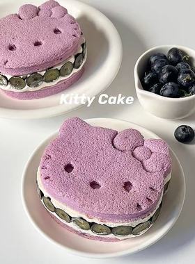 网红ins同款烘焙生日蛋糕装饰可爱卡通KT猫模具面包压花烘焙工具