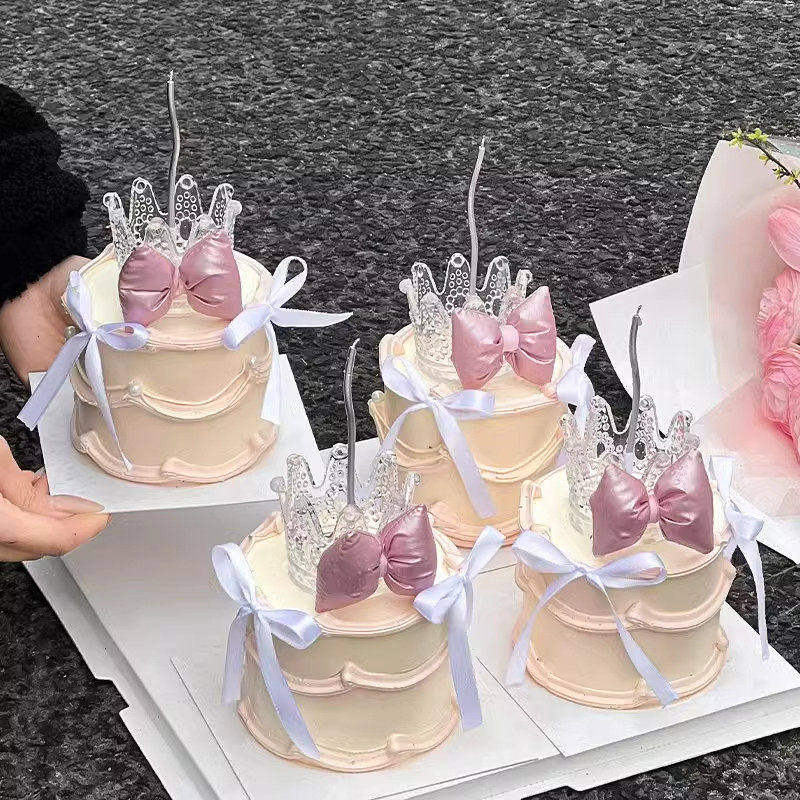 3.8女神节蛋糕装饰摆件水晶皇冠