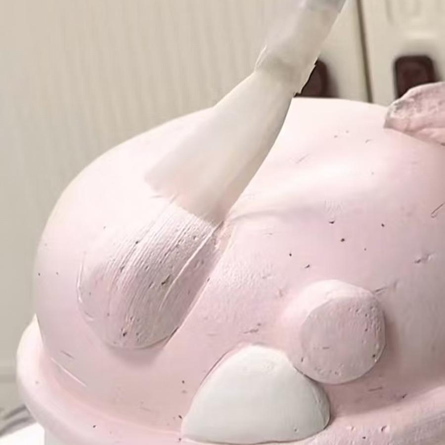 小红书同款奶油霜平头笔刷手绘毛笔软头储水画笔工具烘焙用工具