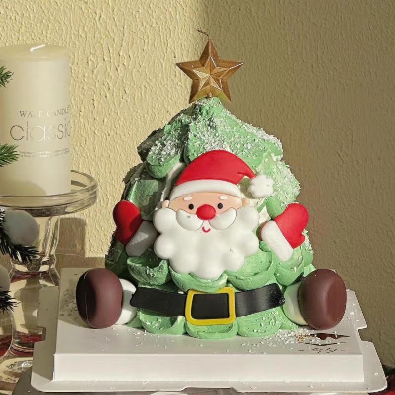 圣诞节蛋糕装饰摆件圣诞许愿树软