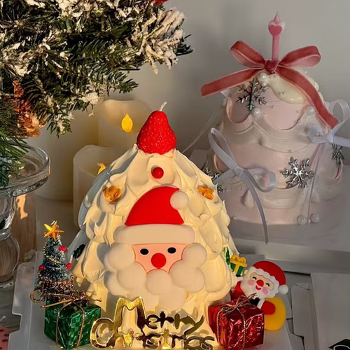 2024圣诞节蛋糕装饰摆件软胶圣诞