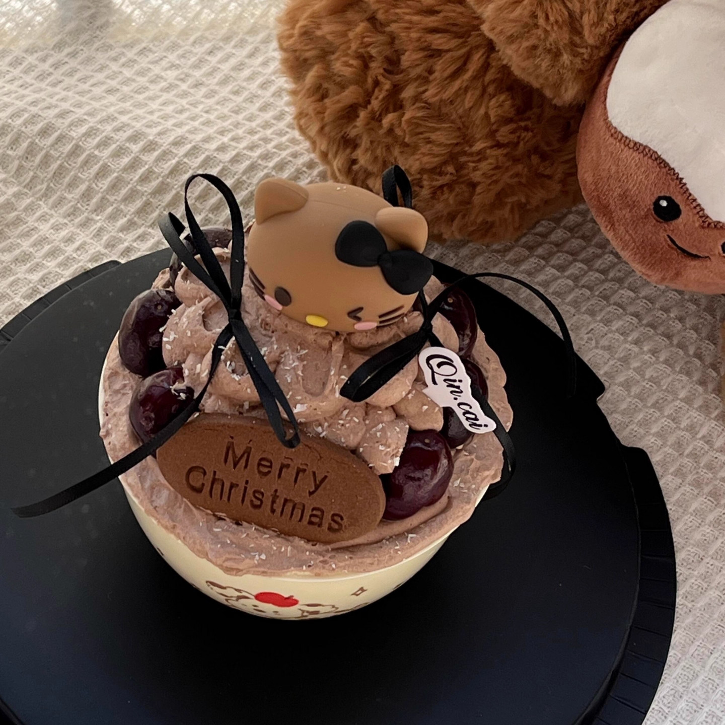 网红新年黑皮KT猫苹果小狗蛋糕装饰Hellokitty车厘子碗樱桃蛋糕碗,节庆用品/礼品,节日装扮用品,淘宝优惠券,粉丝福利购,淘宝优惠卷