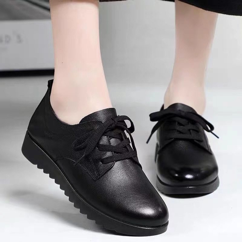 2026厨房防滑鞋软底2026春秋女真软皮耐磨中老年鞋平底女皮鞋防滑,女鞋,深口单鞋,淘宝优惠券,粉丝福利购,淘宝优惠卷