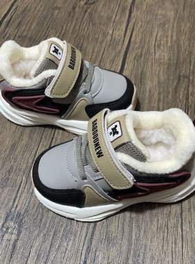 202624冬款男女童巴布机能鞋保暖防滑二棉加绒棉鞋宝宝软运动学步