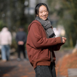 棉羊毛混纺 插肩袖 厚软 连帽罗口 卫衣 针织毛圈布 封面是花