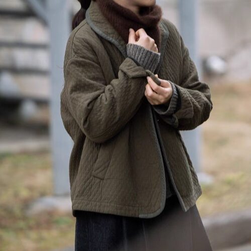 封面是花双面双色短外套