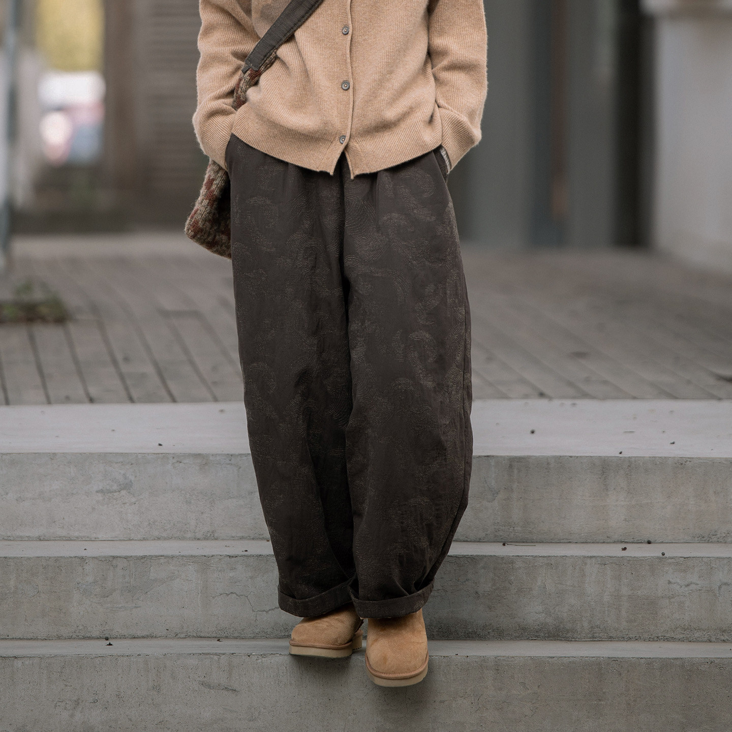 封面是花 棉布提花 绒里 松紧腰 萝卜裤,女装/女士精品,休闲裤,淘宝优惠券,粉丝福利购,淘宝优惠卷