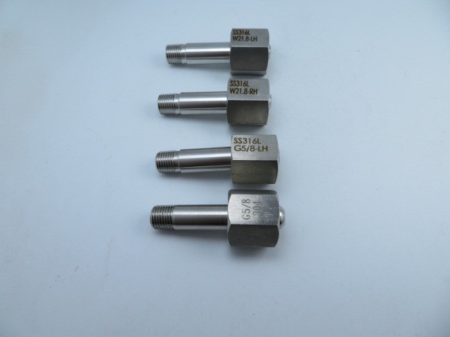 不锈钢接头钢瓶转接头G5/8 转NPT1/4氧气 氮气氩气氦气氢气