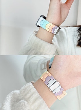 适用小米手环10pro表带糖果彩虹miband9Pro三株小众腕带鸭鸭联动