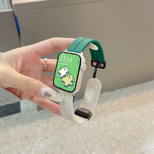 适用vivoWatch6表带iqoowatch5拼色硅胶VIVO watch5磁吸扣手表带6