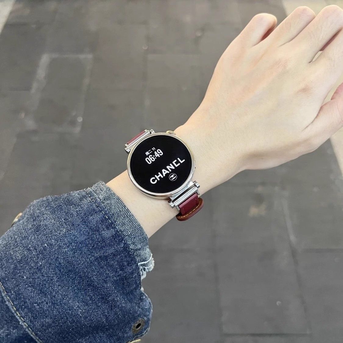 安可拉红适用三星watch4/5/6/7手表双钉扣Active1/2代新GearS3/S4