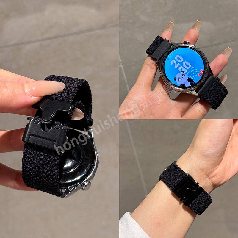 适用于荣耀手表Fit尼龙编织表带荣耀智能手表Fit降落伞扣替换表带