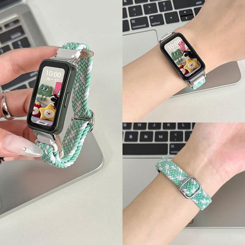 适用荣耀手环11/nfc表带滑扣编织band 11pro智能运动手环手腕表带