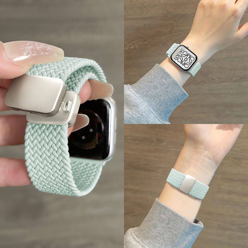 适用荣耀手表X5i编织表带手表编织磁吸表带honor手腕带运动荣耀X5