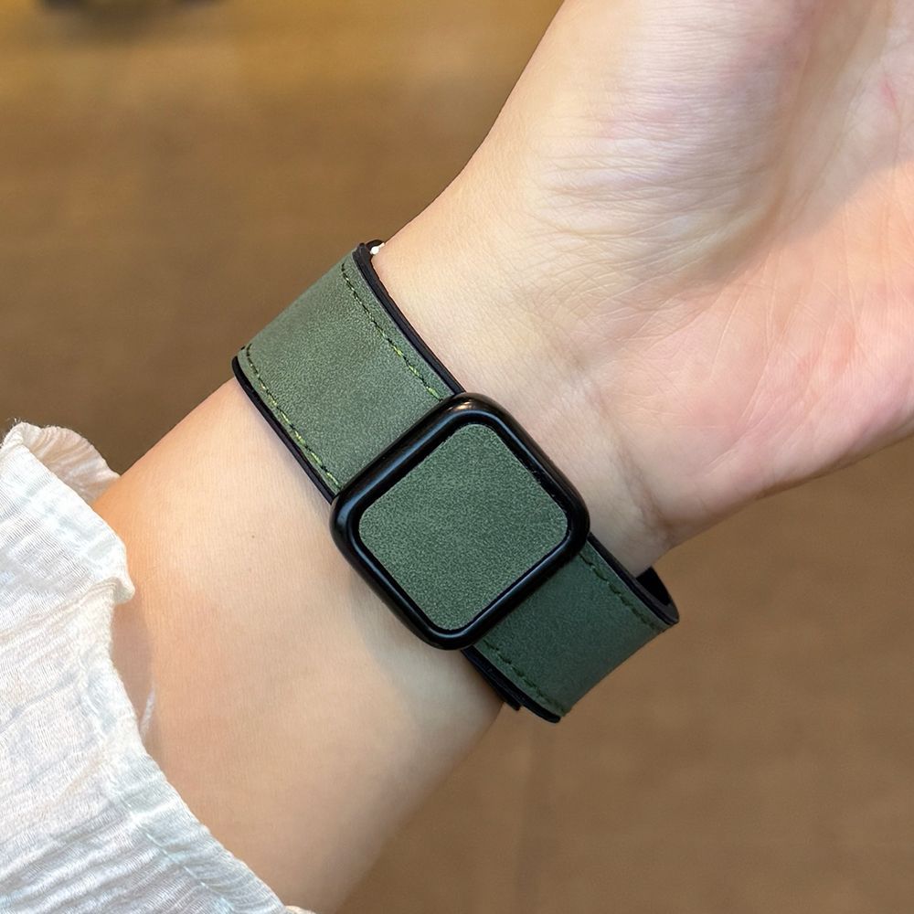 适用vivoWatch5表带iqoowatch3疯马皮纹方扣磁吸VIVO GT2运动表带