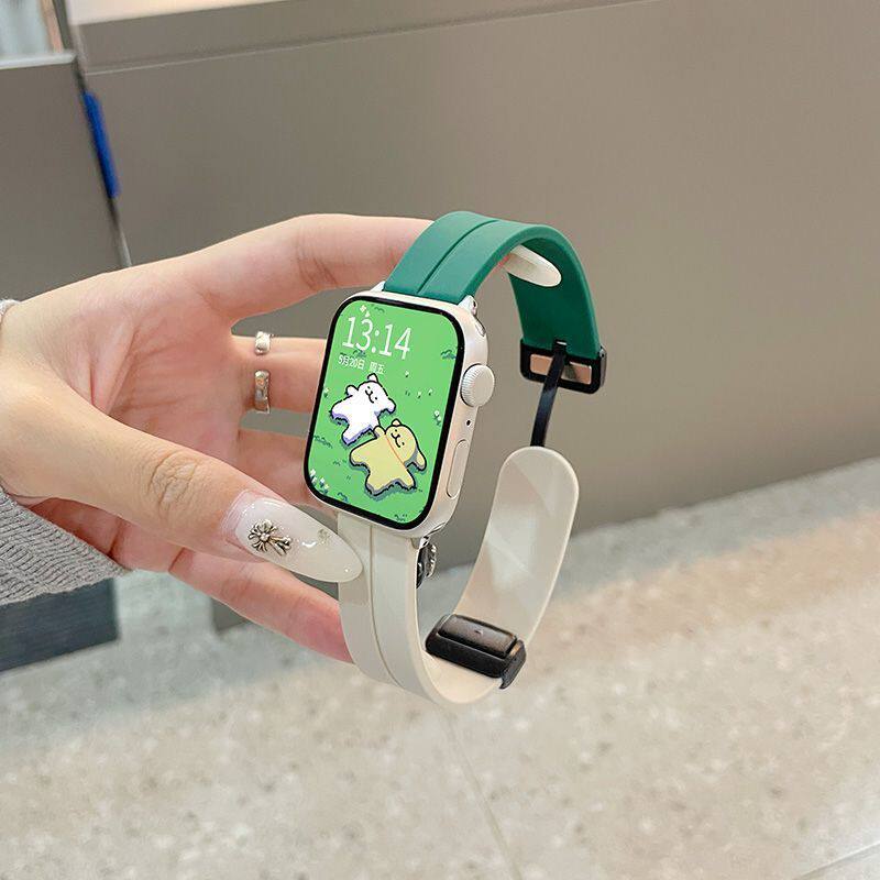 适用荣耀手表X5i表带硅胶磁吸扣手表表带honor手腕带运动荣耀X5