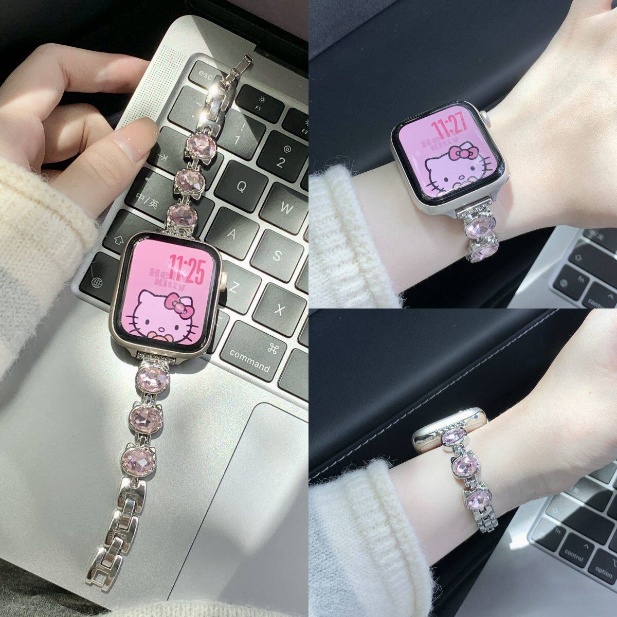 kitty猫凯蒂闪钻手链适用小米手环10pro表带女款小米手环9pro/8