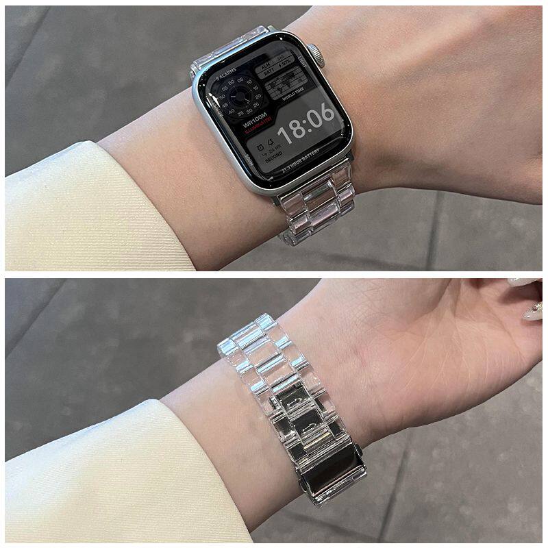 适用荣耀手表X5i表带透明三珠表带honor夏季替换手腕带运动荣耀X5