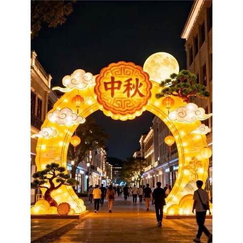 中秋巨型月球发光美陈商