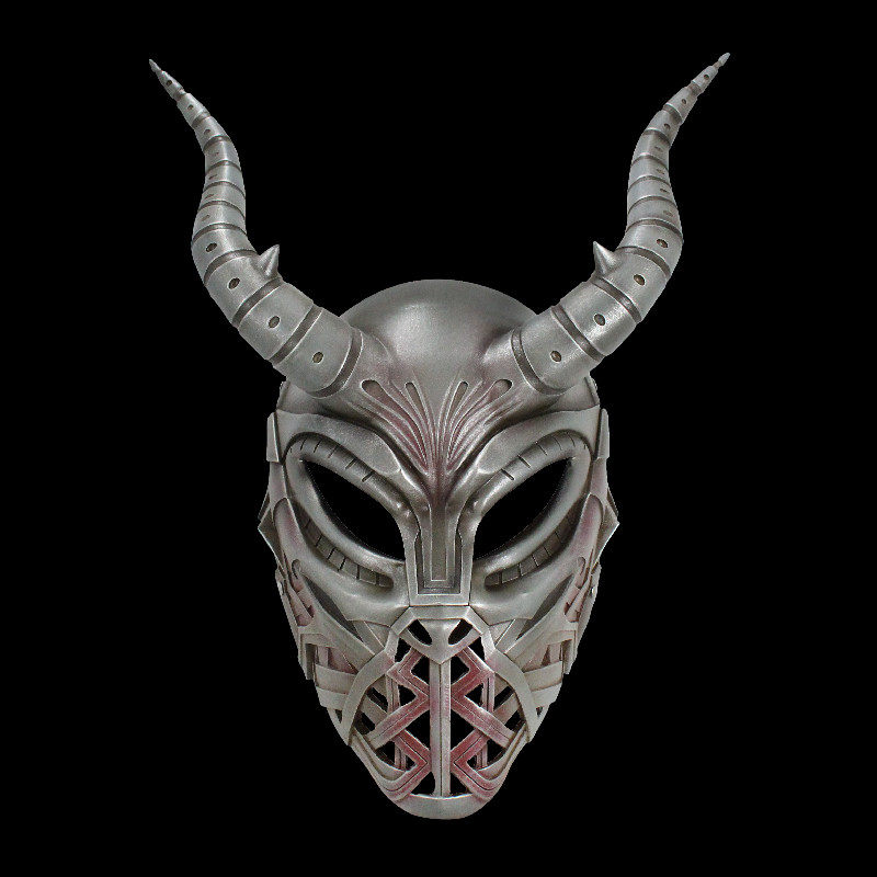 万圣节动漫游戏深渊恶魔黑豹COS装扮舞会派对鬼屋纹身店树脂面具