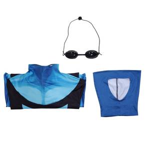 无敌少侠cos服无敌小子马克·格雷森蓝色战衣套装电影角色演出服