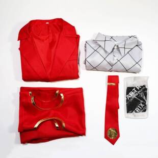 红色西装 至高之牌HIGH cosplay 万圣节新款 校服 CARD克里斯cos服装