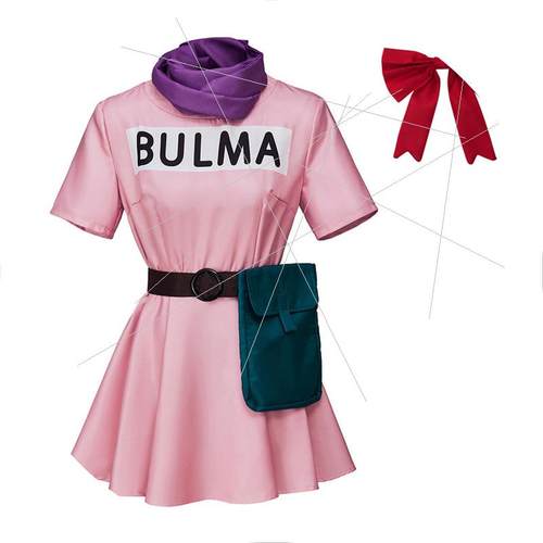 源头七龙珠 Z 布尔玛服装 动漫Cosplay女装万圣节 圣诞节表演服