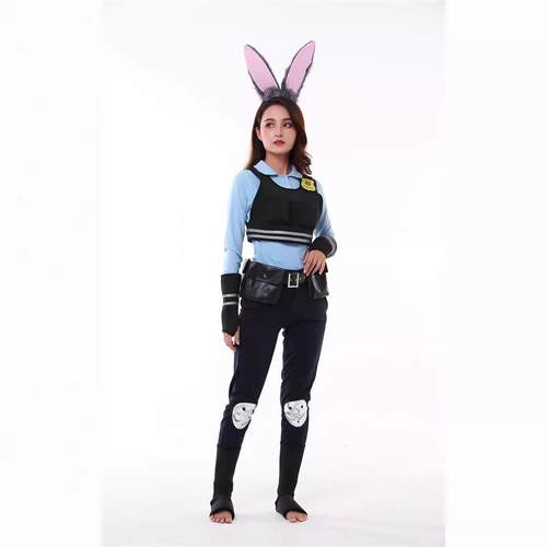 万圣节疯狂动物城卡通动画同款cosplay朱迪警官兔子成人女演出服