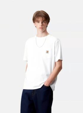 carhartt wip卡哈特夏季纯色短袖口袋纯棉经典logot恤 I030434
